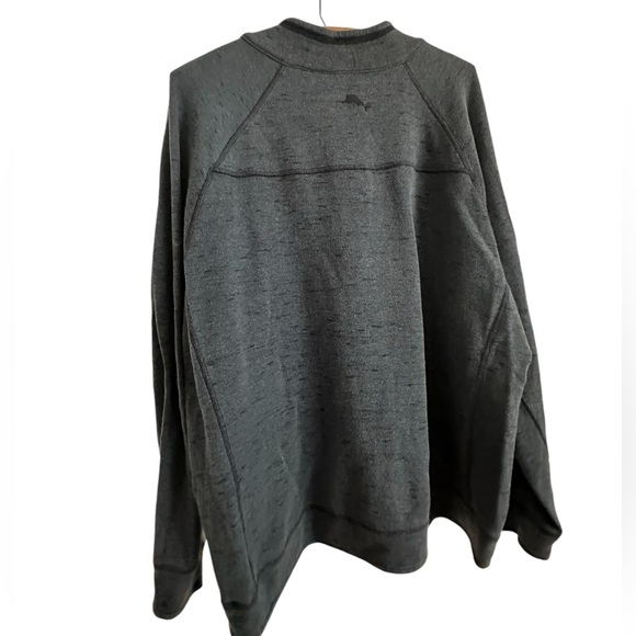 Men’s Large Tommy Bahama Quarter Zip Long Sleeve Blue Pullover Shirt Cotton - Picture 2 of 7